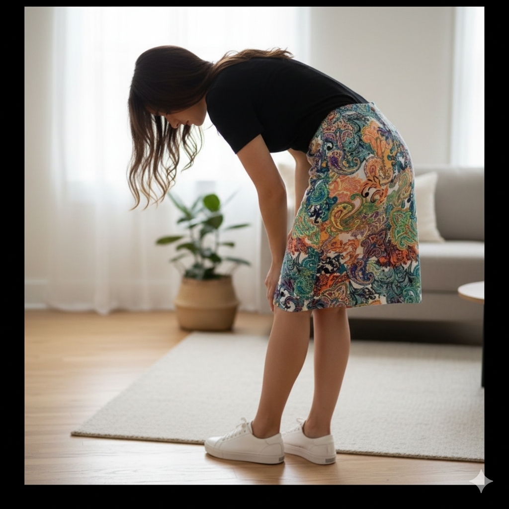 Bend Over Brand Colorful Paisley Print Womens Skirt 94